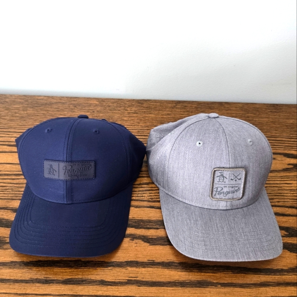Original Penguin Navy and Gray Caps